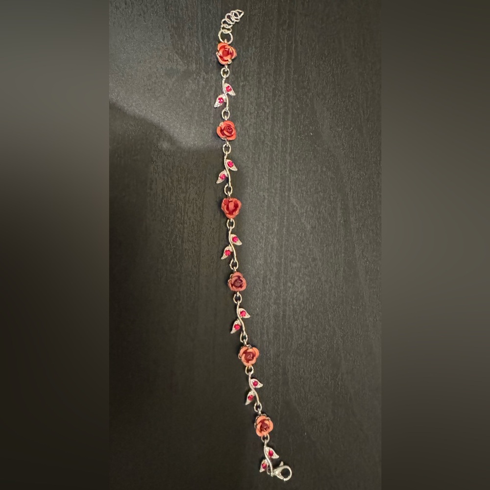 Silver Rose Bracelet